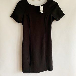 NEW WITH TAGS: Short-Sleeve Black Dress - Size: Small